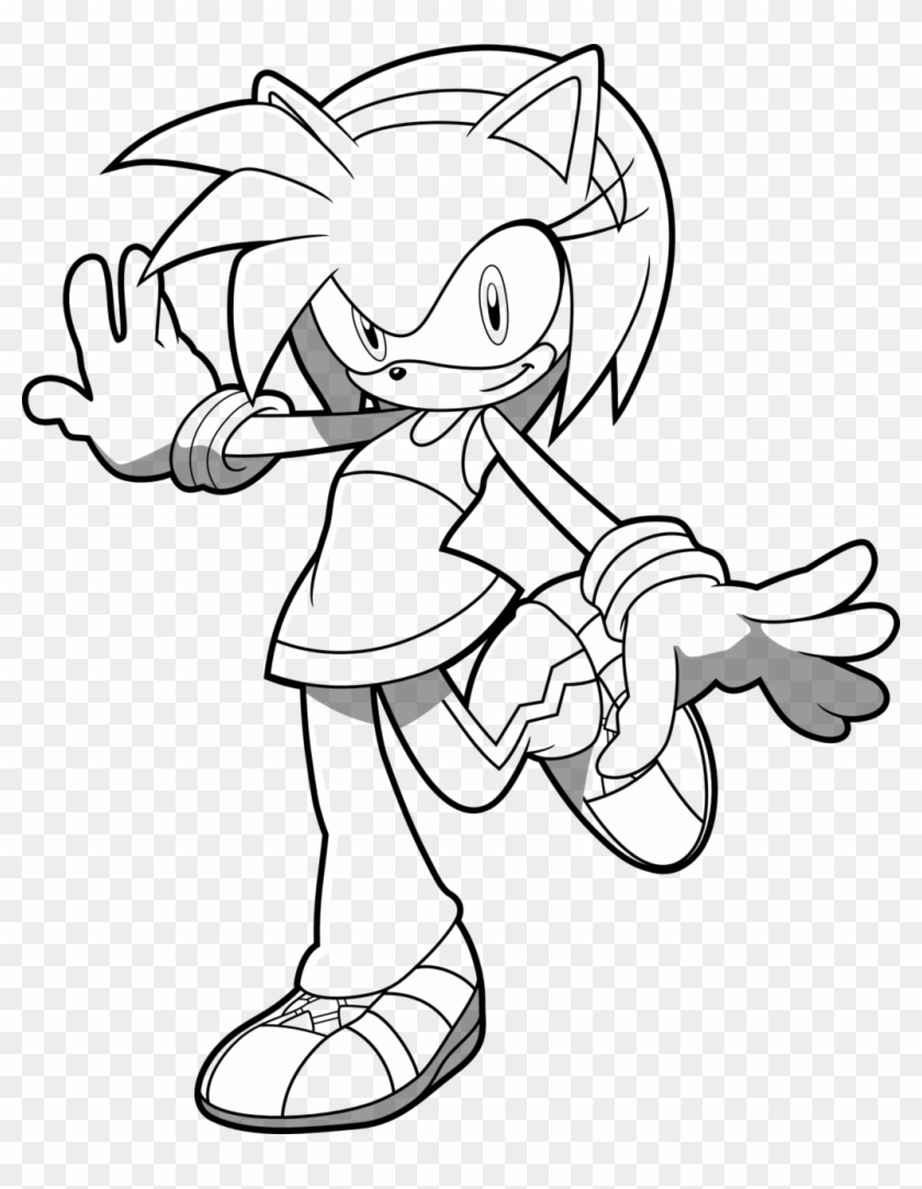 Amy Rose Lineart By Jackspade2012 Amy Rose Lineart - Amy Rose Line Art Png #298833