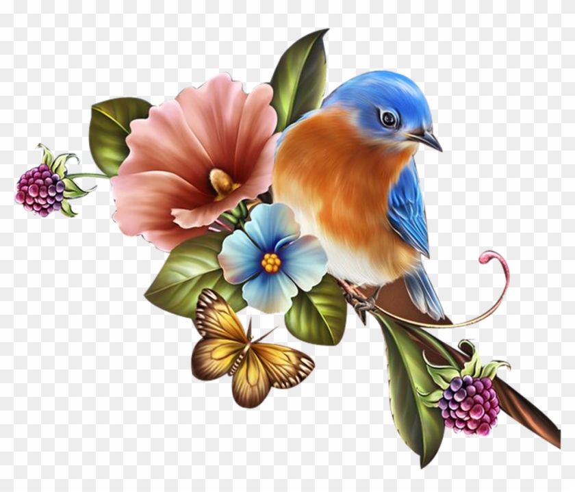 Фото, Автор Nat19591106 На Яндекс - Free Birds And Flower Clipart #298852