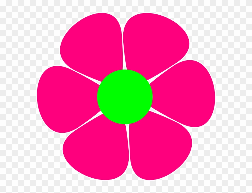 60s Flower Clip Art - Draw A Pink Flower #298854