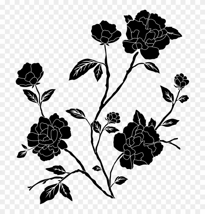 Medium Image - Black Flowers Transparent Background #298875