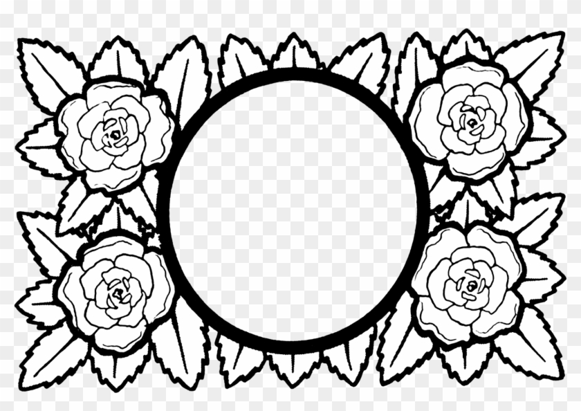 Roses Frame Vintage Public Domain Image - Worksheet #298894