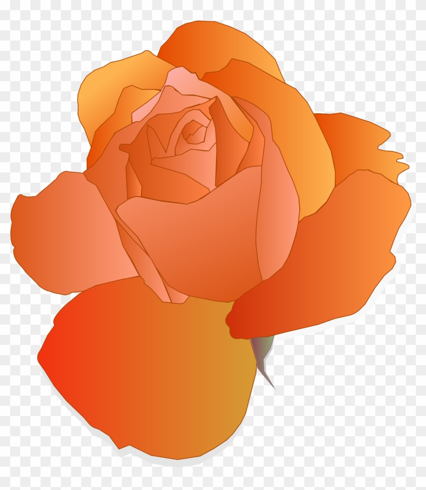 Orange Rose Clipart - Cartoon Blue Rose #298904
