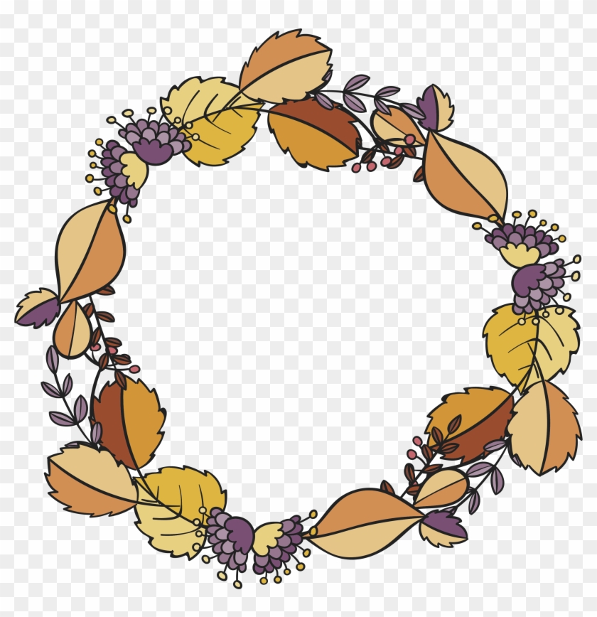 Leaf Wreath Clip Art - Leaf Wreath Clip Art #298967