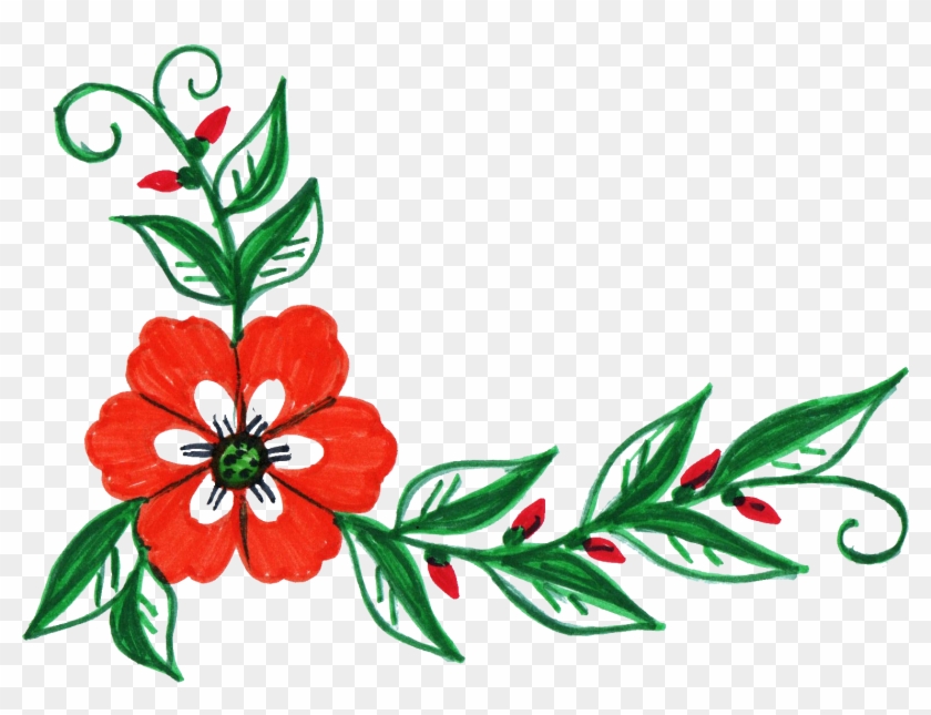 Free Download - Transparent Floral Corner Clip Art Png #299011