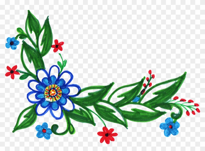 Free Download - Transparent Floral Corner Clip Art Png #299018