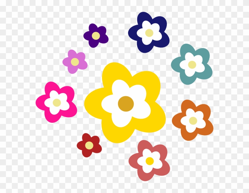 Colorful Flowers Clipart Png #299020