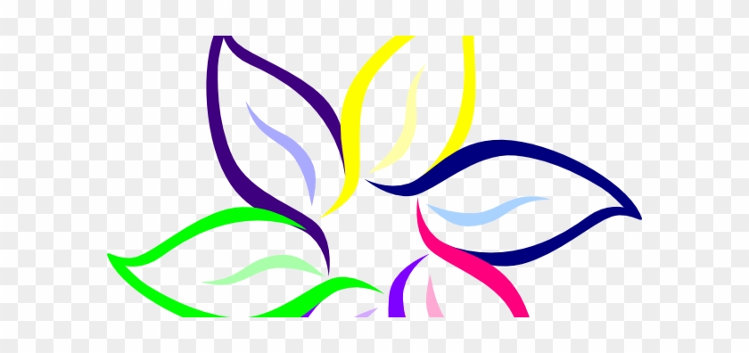 Colorful Flowers Png Hd - Black And White Clipart Flower #299026