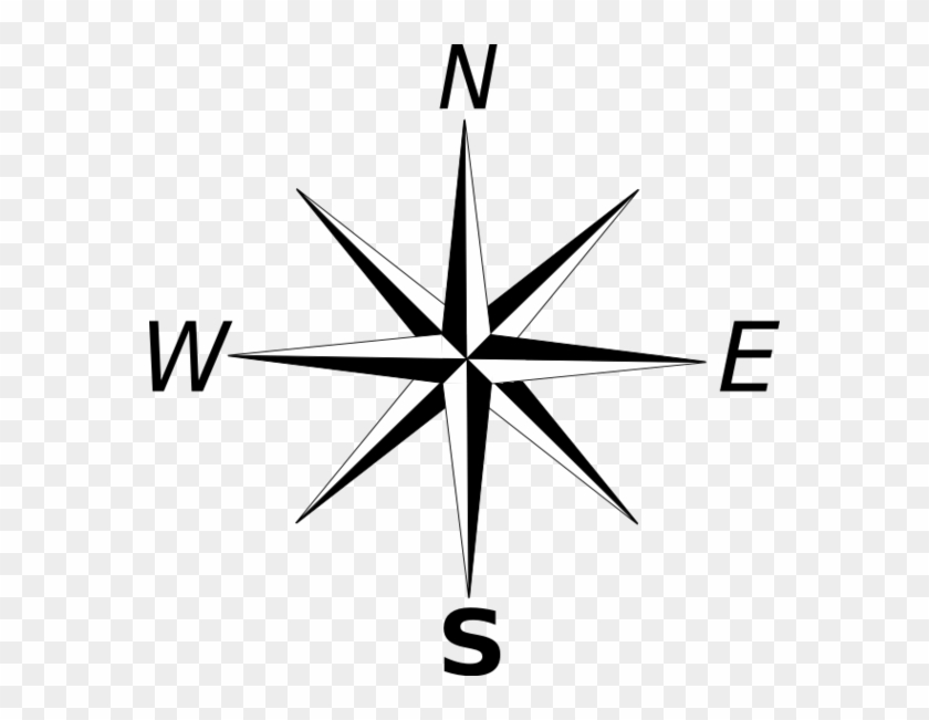 Compass Rose Cliparts - Cardinal And Intermediate Directions #299049