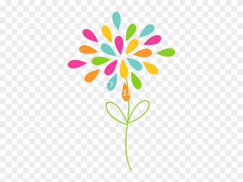 Colorful Flower Vector - Flower Vector Png #299075