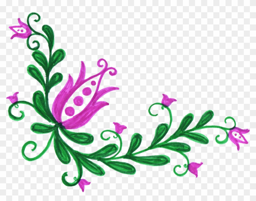 Free Download - Ornaments Flower Colors Png #299078