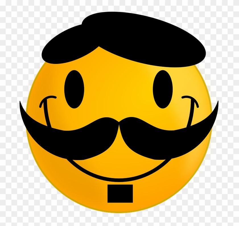 Cartoon Confused Face 11, - Smiley Face With Mustache #299087