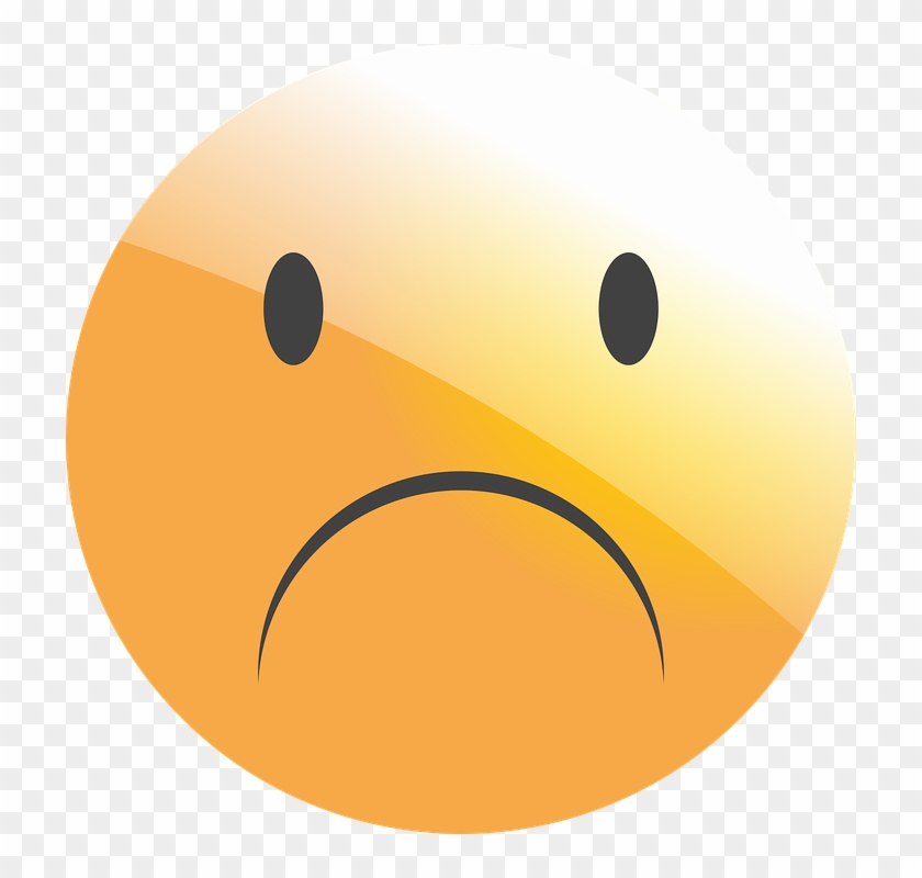 Sad Cartoon Face 7, - Emoticons Sedih - Free Transparent PNG Clipart Images  Download