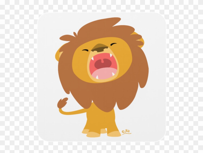 Cute Roaring Cartoon Lion Merch Collection By - Cute Lion Cartoon Roar #299266