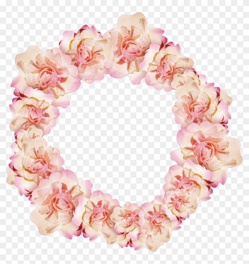 Cut Flowers Picture Frames Pink Floral Design - Круглая Рамка С Цветами #299337