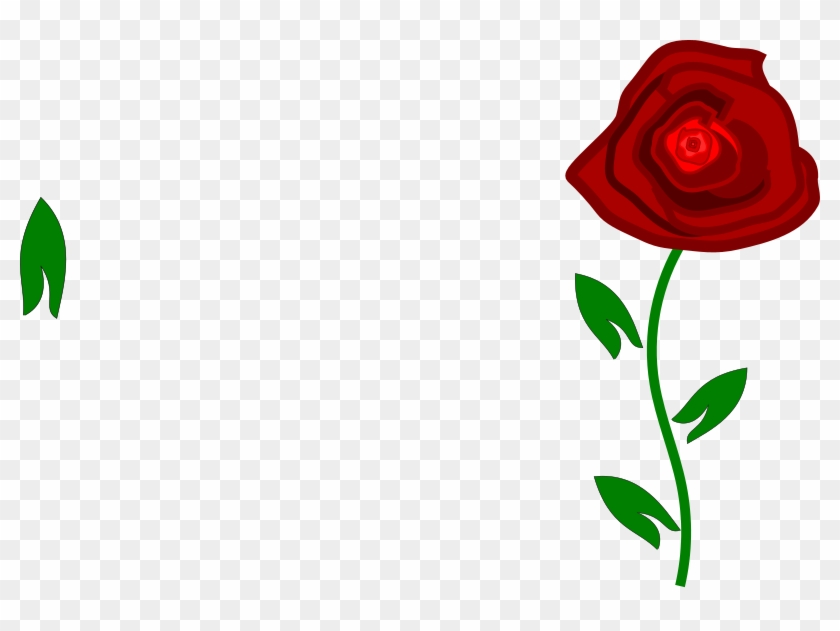 Red Rose Clip Art At Clker - Rosa Vermelha Desenho Png #299389