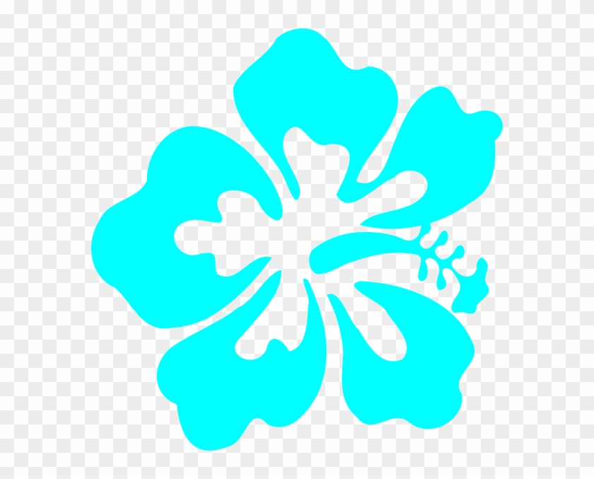 Turquoise Clipart Hibiscus Flower - Hibiscus Clip Art #299431