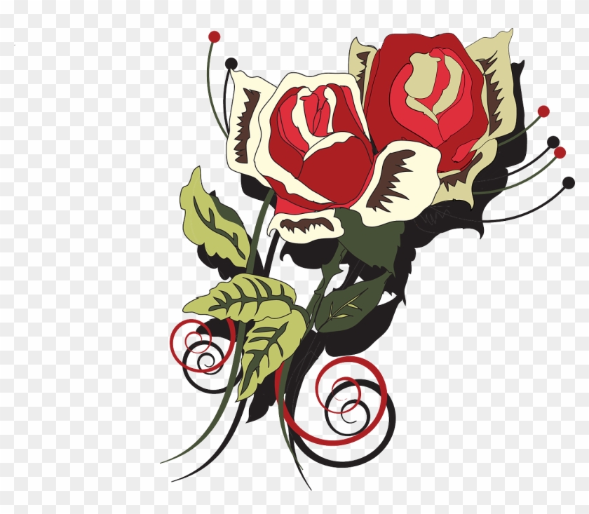 Flower Rose Clip Art - Flower Rose Clip Art #299497