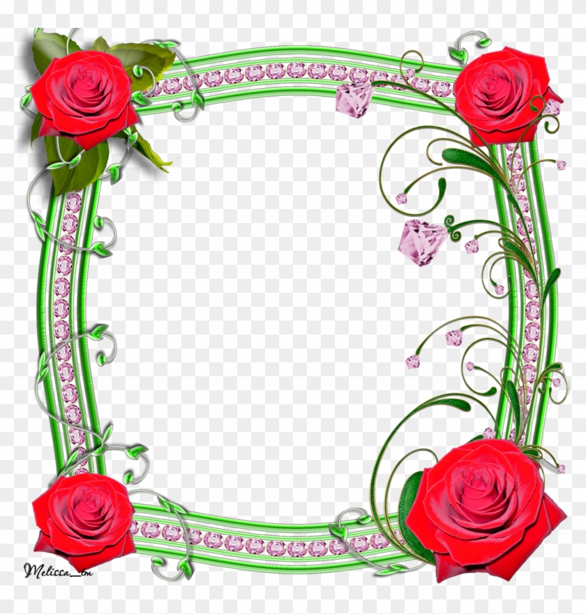 Frame Roses With Swirls Png By Melissa-tm - Frames Png #299549