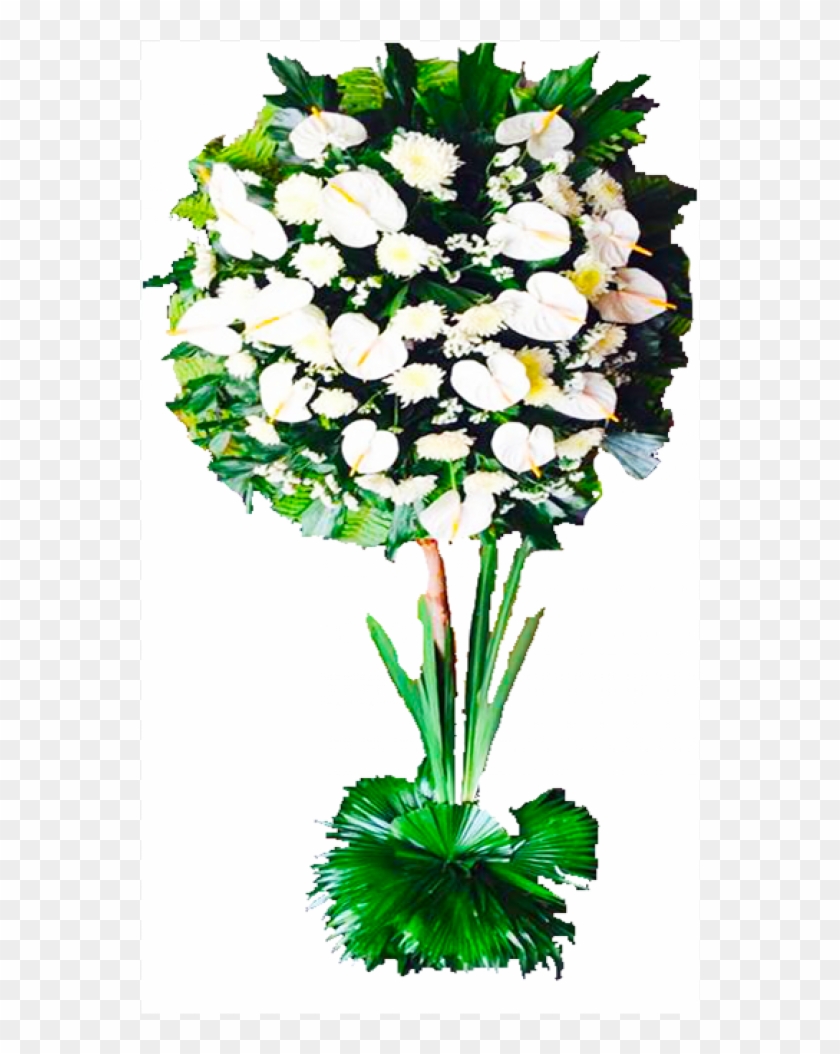 Sympathy Standee Single Layer White Chrysanthemum White - Chrysanthemum #299601