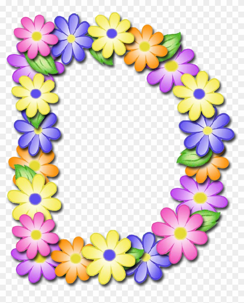 Cap Letter D Ge - D Letter Flower Png #299630