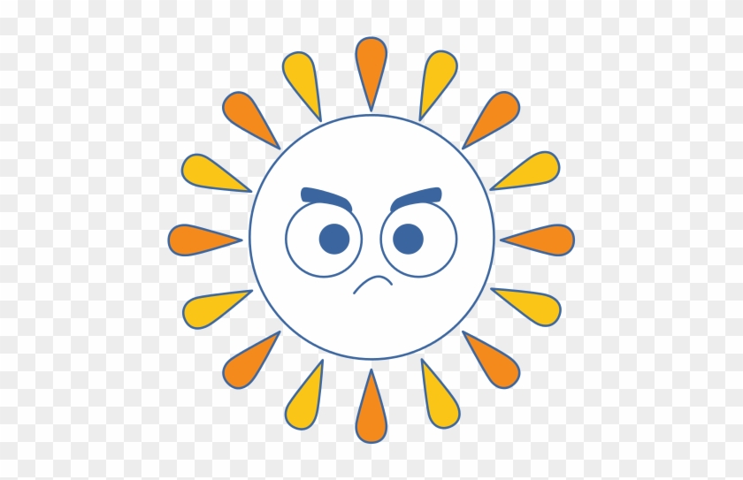 Summer Sun Angry Kawaii Character - Today Weather In Myanmar #299629