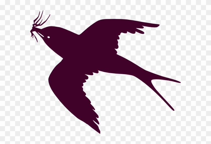 Swallow Clipart Cartoon - Flying Bird Silhouette #299652