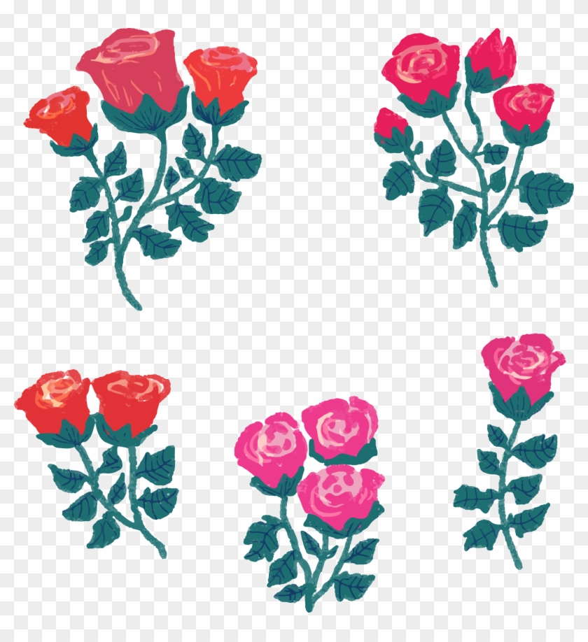 Garden Roses Beach Rose Rosa Gallica Flower Clip Art - Garden Roses Beach Rose Rosa Gallica Flower Clip Art #299741
