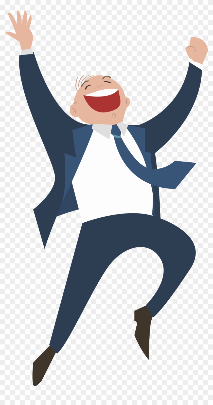 Happiness Illustration - Laughing Man - Happy Person Vector Png #299680