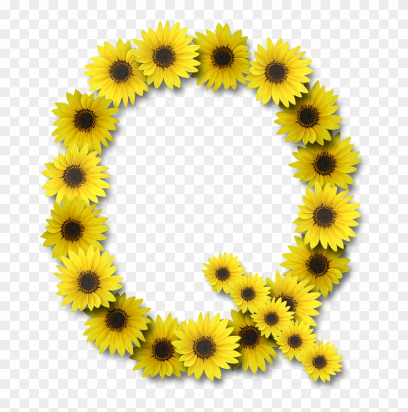 Alfabeto Sunflowers - Letra D Con Girasoles #299688