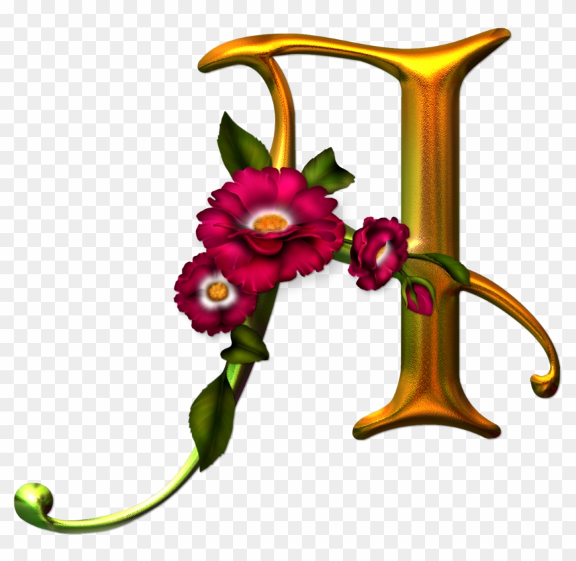 Clip Art - Letras Con Adornos De Rosas #299781