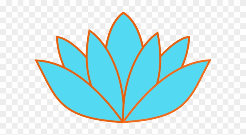 Blue Orange Lotus Clip Art At Clkercom Vector - Clip Art #299858