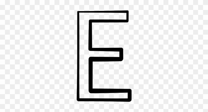 Capital Letter E Icon - Letter E Clipart Black And White #299875