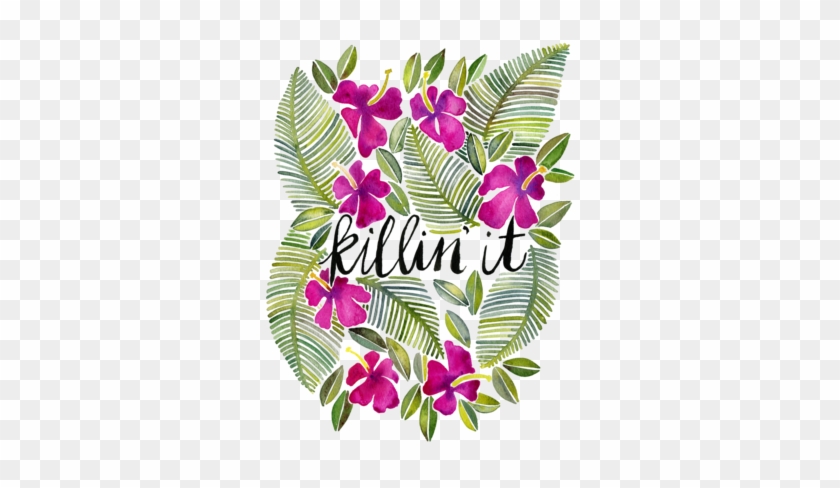 Redbubble Sticker Pack Messages Sticker-10 - Tropical Background With Quote #299912