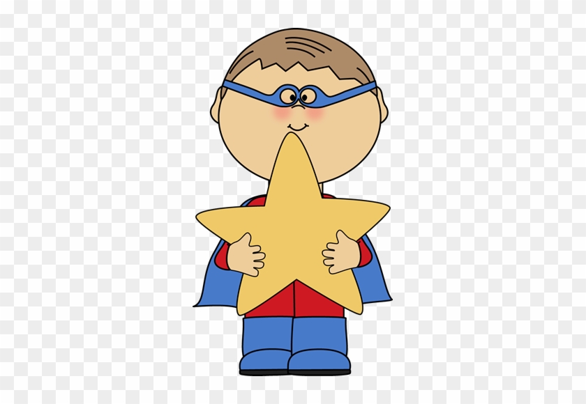 Stars Clipart Superhero - Kids Holding Star #299921