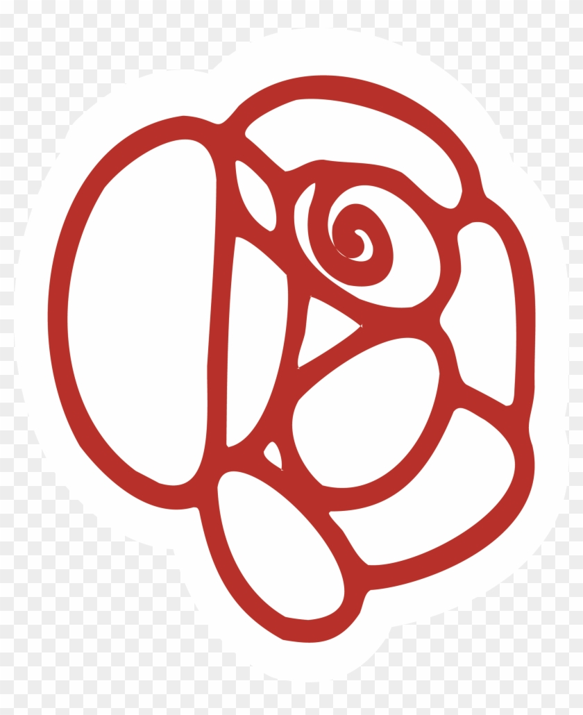 Beach Rose Flower Line Clip Art - Beach Rose Flower Line Clip Art #300095