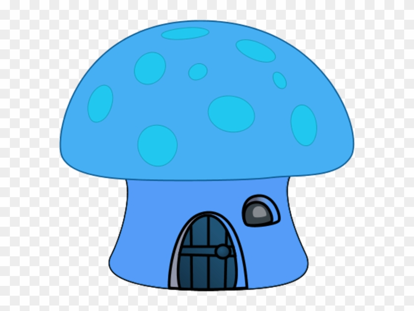 Orange Mushroom House Vector Clip Art - Blue Mushroom House Png #300193