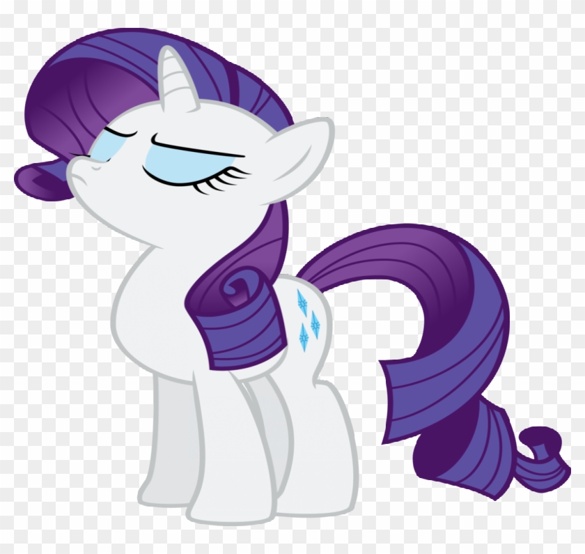 Offended Cartoon Violet-mane Unicorn Tattoo Design - Rarity Vector #300326