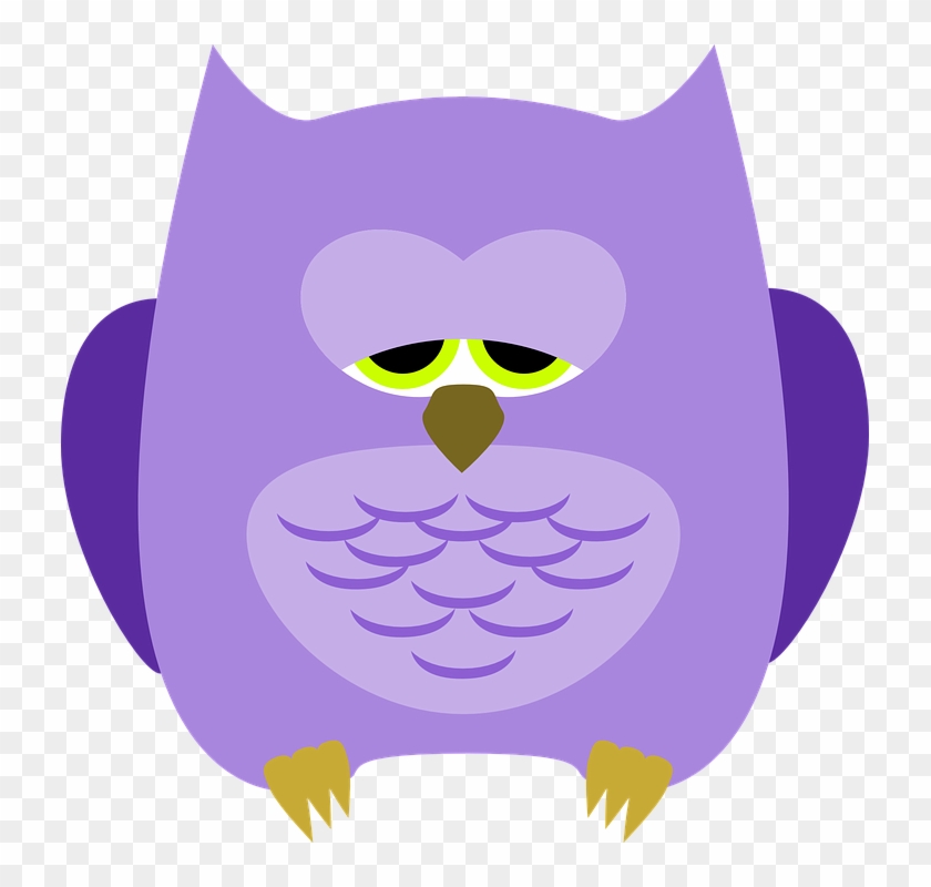 Cute Owls Cartoon 7, Buy Clip Art - Turquoise Owl Round Ornament #300330