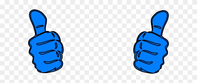 Blue Two Thumbs Clip Art - Thumb Signal #300400