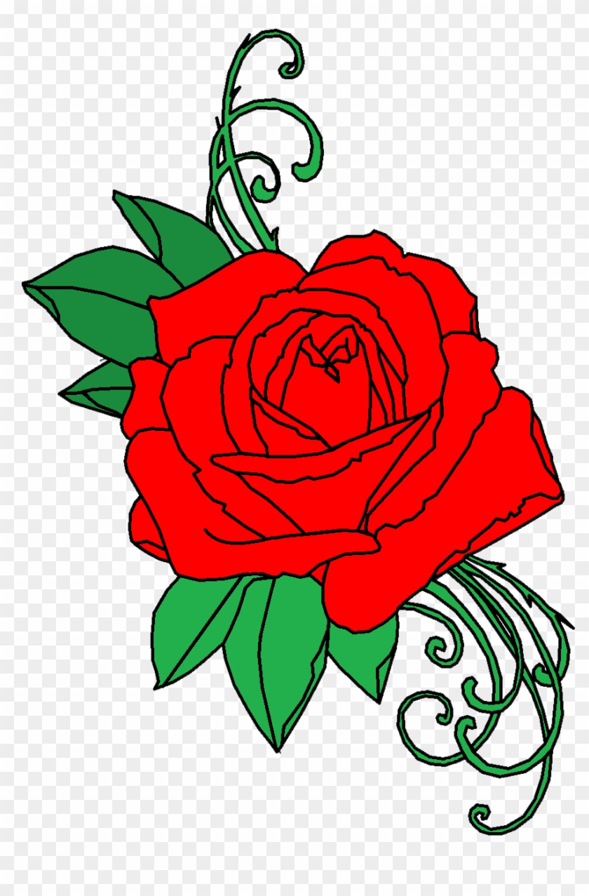 Rose Tattoo Hd Png Clipart - Rose Tattoo Png #300476