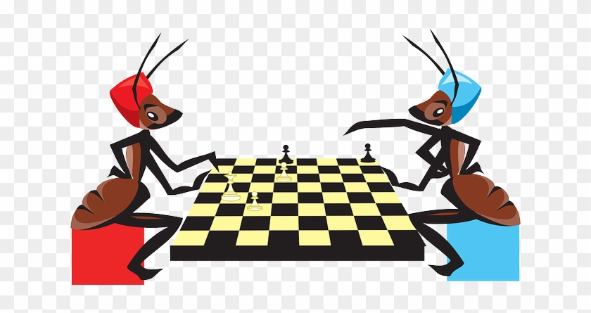 Ants Cartoon, Chess, Game, Playing, Sitting, Insects, - Fontevraud Abbey #300489
