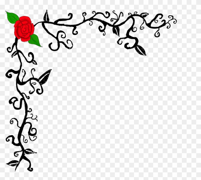 Images For Red Rose Page Border - Design For Front Page Of Assignment #300614
