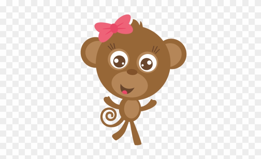 Cute Girl Monkey Clip Art - Cute Monkey Clipart Girl #300633