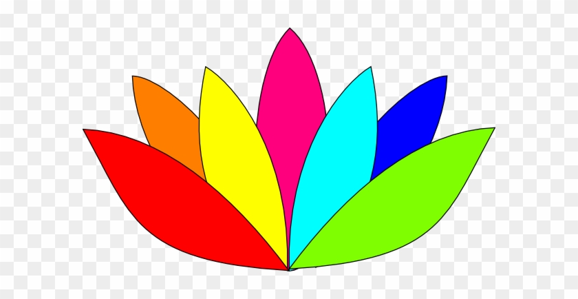 Colorful Lotus Flower Svg Clip Arts 600 X 354 Px - Lotus Colorful #300637