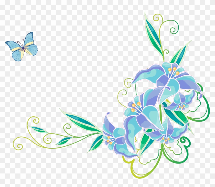 Butterfly Flower Clip Art - Butterfly Flower Clip Art #300696