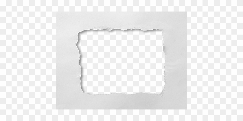 Hole Torn Paper Through Rectangle Rectangu - Black Torn Paper Png #300692