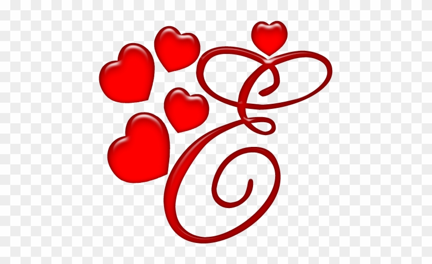Alfabeto Decorativo Coração Png - Letra E Com Corações #300772