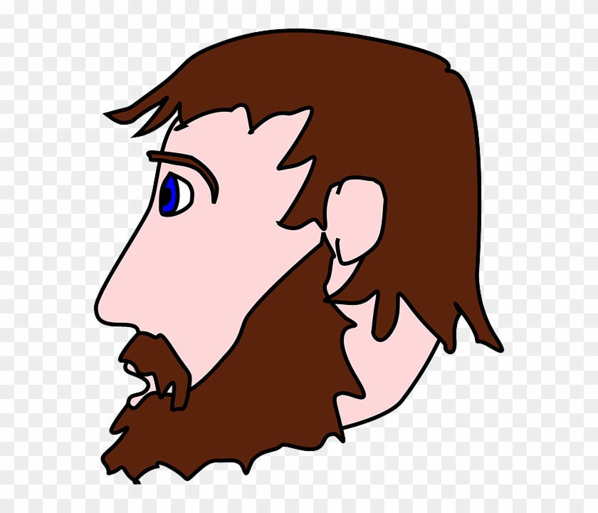 Clip Art Mans Beard Clipart - Cartoon Beard From Side #300788