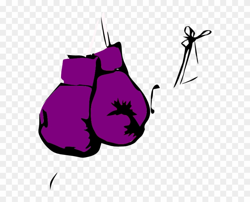 Purple Boxing Gloves Clipart #300908