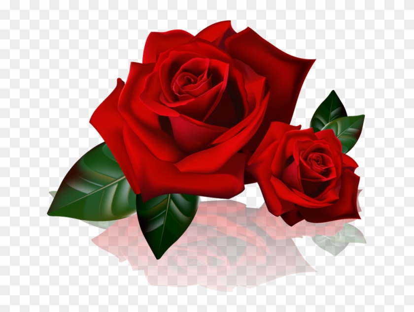 4444130 - Two Red Roses Clipart #300969